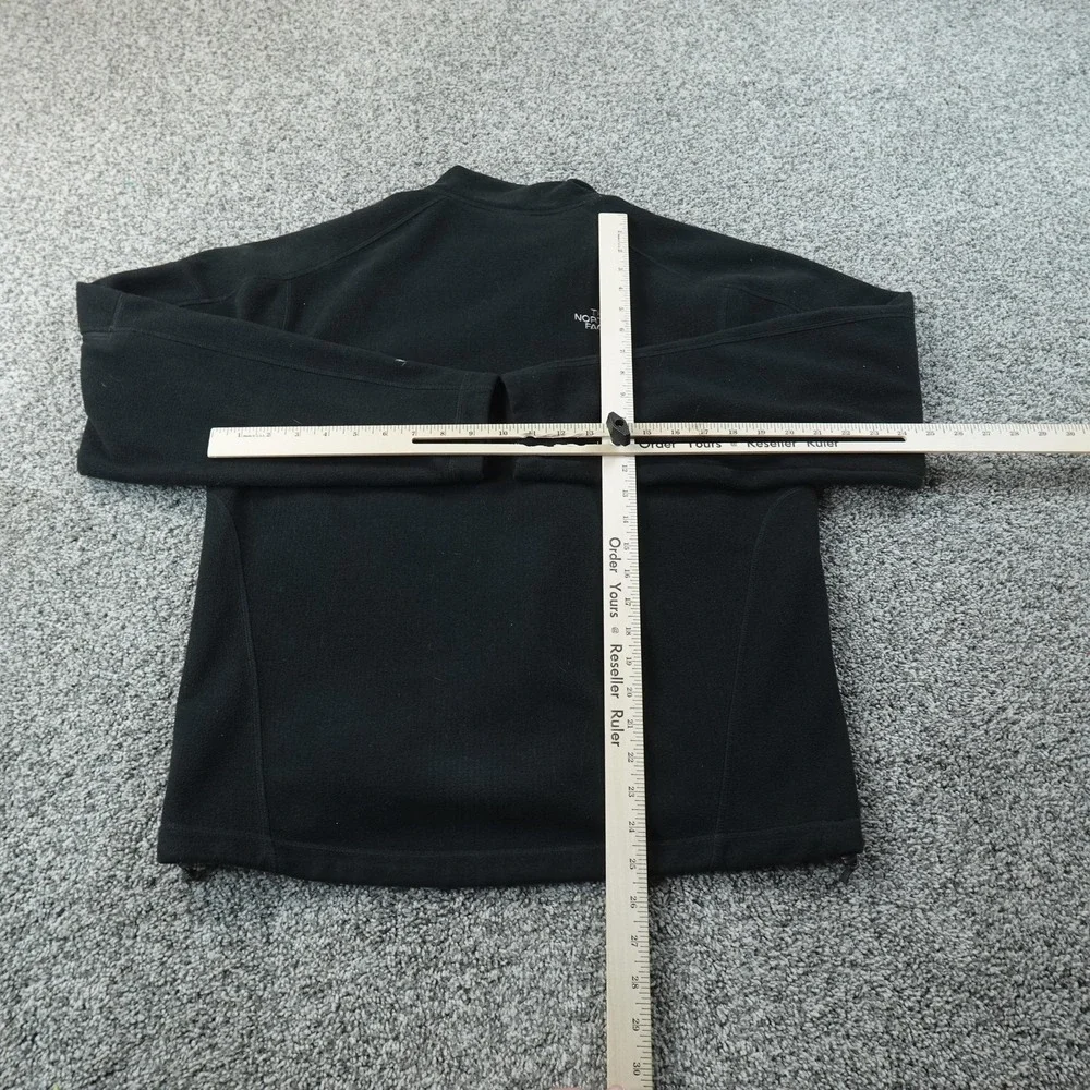 North Face Jacket Mens M Black Windwall Full Zip Waffle Grid Fleece‎ Coat Hiking